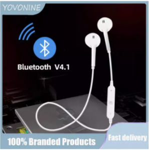 YOVONINE หูฟังไร้สาย S6หูฟังโทรศัพท์คล้องคอสไตล์สปอร์ตบลูทูธหูฟังสเตอริโอพร้อมไมค์สําหรับ iPhone Samsung Xiaomi