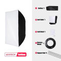 ไฟต่อเนื่อง led ไฟไลฟ์สด ตัวเรือนเป็นโลหะ ไฟถ่ายรูป ไฟสตูดิโอ with Stand & Soft Photograph Lighting Kit. 