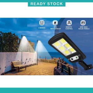 【Ship today】Waterproof Solar Light Lampu Solar Street Lighting Parking Lot Lighting Outdoor Street Light 72 Bead SMD 5m Range 4000W 3 Modes Solar Street Lights Outdoor Garden Light Remote Control Waterproof Solar Light Outdoor Lighting