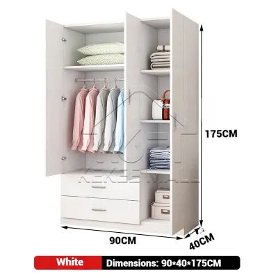 KEKEE Multi Functional Wardrobe Locker Bedroom Thickened Plate Upgrade Packaging Hanger Waterproof Moisture-proof Insect Proof Storage Cabinet 衣柜