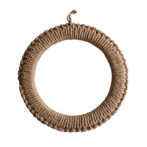 FONESH Heat Insulated Jute Woven Pot Pad Round Heat Proof Pot Holders Coaster Braided Pan Place-mat Household