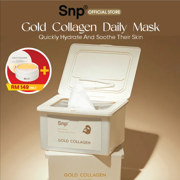 Snp Mask SNP GOLD COLLAGEN DAILY MASK 30S | Lazada