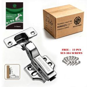 Cabinet Bisagra Hinge SUS304 Soft Close Hydraulic Concealed Detachable Per Box