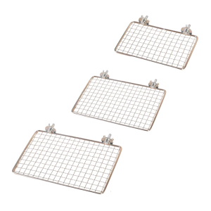 Rectangular Bird Cage Shelf Stand with Stainless Steel Construction Parrots Perch Platform for Small to Large Birds