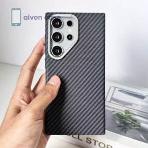 Premium Carbon Tricolor Case Magsafe For Samsung S23 S23 Plus S23 Ultra S24 S24 Plus S24 Ultra S23+ S24+ Casing Carbon Fiber Black Hardcase EC-235