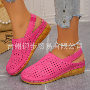Free Shipping Plus-Size Outdoor Casual Thick-Soled WomenS Sandals Suitable For Driving And Hiking Versatile Slip-On Design With A Hollowed-Out Easy-To-Wear Style