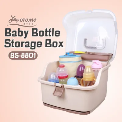 [READY STOCK] Portable Feeding Bottle Storage Milk Bottle Drying Rack with Cover Dust Bottle Storage Organizer Newborn Baby Easy for Travel