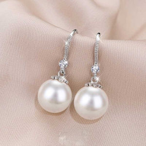 Fashion Simple And Small Pearl High-end Earrings 925 Earring For Women Exquisite Jewelry Gift