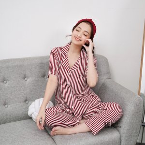 EMILY PIYAMA  Model Lumina Set Piyama Pajamas Baju Tidur Busui Bumil Lengan Pendek Celana Panjang