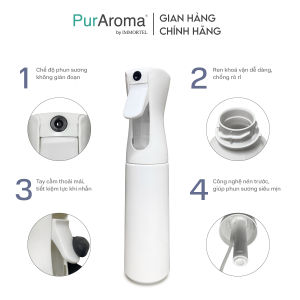 Chai Xịt Phun Sương 300ML PurAroma - Công Nghệ Nén Phun Hạt Nano Siêu Mịn