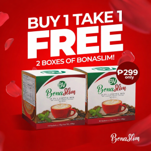(BUY 1 TAKE 1) BONASLIM 15-in-1 Coffee (Mocha Flavor) – 2 Boxes