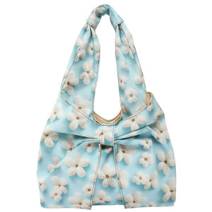MOUSSON  กระเป๋าสะพายไหล่ลายดอกไม้สำหรับผู้หญิง ขนาดใหญ่ใช้ในชีวิตประจำวัน