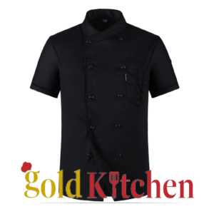 Bajui Chef Baju Koki Chef Jacket Seragam kerja Pria Wanita Lengan Pendek Bahan Drill