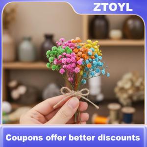 【ZTOYL】 Thủ công mini tự nhiên khô Bó Hoa 1pcs groosman buttonholes cho đám cưới phù dâu Corsage mộc mạc trang trí nội thất