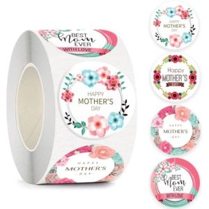 500 sheets 20 Designs Stickers self-adhesive label sealing packaging label 2.5 cm / 1 inch