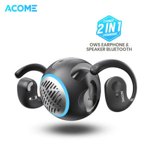 ACOME 2 in 1 Earphone and Speaker Bluetooth 5.4 Low Latency 45ms Stereo Super Bass A21 Original - Garansi Resmi 1 Tahun
