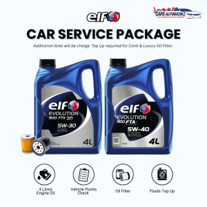 Car Servicing Package - ELF Evolution Engine Oil Service Package | Fully Synthetic 5W30 5W40 | Car Service Singapore