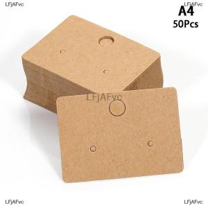 [COD] LFjAFvc 50pcs Round Cardboard Earring Display Cards Blank Kraft Paper Jewelry Hanging Tags For Earring Ear Studs Selling Packaging