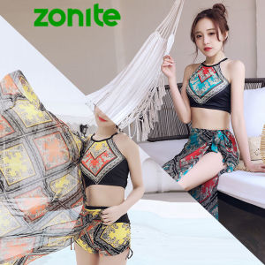 พร้อมส่งจากไทย ชุดว่ายน้ำ เซ็ต 3 ชิ้นชุดว่ายน้ำชาติพันธุ์ ชายหาดฤดูร้อน🤽‍♀️🥰