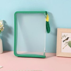 Túi Đựng Tài Liệu A4 Trong Suốt Khóa Kéo Kim Loại Có Tay Cầm Nhung | Túi Hồ Sơ Giấy Tờ Phân Loại 4 Màu