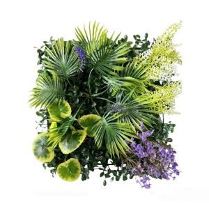 HUNIU Sống động như thật Tấm Tường Cây Nhân Tạo Bảo vệ khỏi tia cực tím Nhựa Thảm cỏ xanh giả Đạo cụ chụp ảnh 25x25cm Thảm giả Trang trí sân vườn nhà