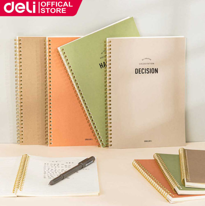 Deli A5 Spiral Notebook For College Students Journal Korean Style 60