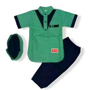 BAJU MUSLIM ANAK TERBARU KOKO ZAIN PLUS PECI 1-12 TAHUN BAJU KOKO ANAK LAKI-LAKI KEKINIAN