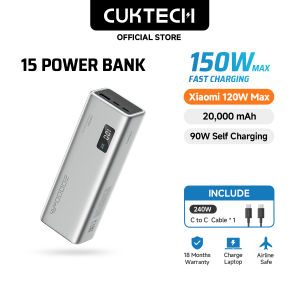 CUKTECH 150W Fast Charging 20000mAh Powerbank Xiaomi 120W Max Samsung 45W iP16/15/14 Laptop & Phone (15 Power Bank)