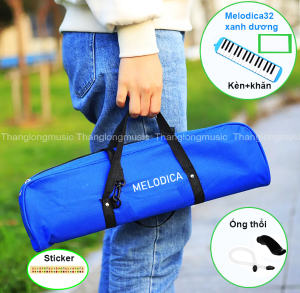 Kèn phím Melodica Melodion 32 phím 37 phím đen xanh hồng cho học tập biểu diễn - Tặng đầy đủ phụ kiện