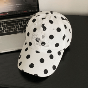 DOOUR Có thể điều chỉnh Mũ bóng chày Chấm bi Vành rộng Mũ snapback Thời trang Thoáng khí Mũ lưỡi trai dành cho phụ nữ