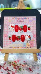 Sale! เล็บปลอมเล็บเจลแท้ %งานผลไม้น่ารักๆไซส์m กาวตะไบ