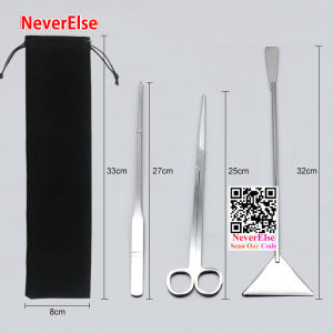 Bể cá Bình xăng công cụ cỏ nước Bể cá Scissor nhíp sỏi san lấp mặt bằng tảo Hỗ trợ thép không gỉ Bộ dụng cụ cắt tỉa thủy sinh với túi bảo trì hồ cá Hỗ trợ công cụ cắt cỏ Phụ kiện bể cá