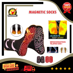 [ PROMO CUCI GUDANG ] Kaos Kaki Magnetik Terapi Kesehatan Pemanas Penghangat Telapak Kaki Foot Support Magnetic Socks Therapy Anti Pegal - Kaus Kaki Hangat Dewasa Turmalin Terapi Magnet Rematik Asam Urat Original Compression Socks Menghilangkan Kelelahan