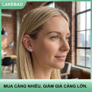 【LAKEBAO】 Trang nhã màu bạc Zircon Sao Bông tai đinh tán cho phụ nữ bắt mắt đồ trang sức cho kỳ nghỉ hoặc buổi tối sự kiện