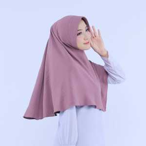 hijab bergo instan pad M polos cringkle premium