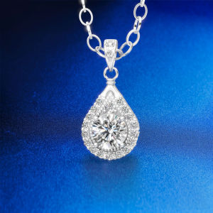 (SPECIAL GIFT SET) RoyStone - Kalung Wanita Moissanite Sertifikat GRA Original Lapis Emas - Blossom Necklace