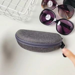 e88 กระเป๋าแว่นตา ทนแรงกด พร้อมตะขอ ซิป กระเป๋าแว่นกันแดด ผ้าลินิน แว่นกันแดดขนาดใหญ่พิเศษ กระเป๋าแว่นตาสำหรับกีฬากลางแจ้ง Hot