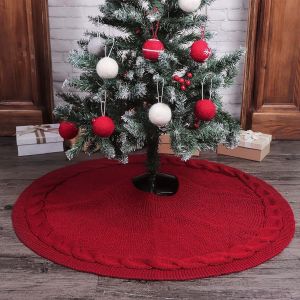 Christmas tree skirt knitted tree skirt apron Christmas tree decoration Christmas gift home decoration