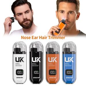 LUXURYLYN Waterproof Nose Hair Trimmer Mini USB Charging Nose Hair Shaver Portable ABS Facial Hair Removal Tool Men