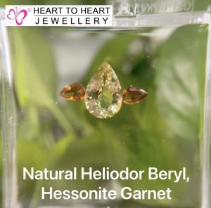 Natural Gemstone Heliodor Beryl Hessonite Garnet (Gembox8020)