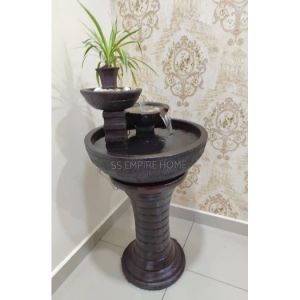 S44 B Brown Curve Feng Shui Water Fountain Curve Pond Kolam Air Sandstone Garden Water Feature Balinese 风水流水喷泉瀑布池 A