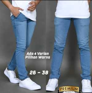 Celana Jeans Pria Bahan Streach Melar Pensil Slimfit Cowok Panjang Cowo Skinny - TOKO PUTIKA