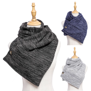 Comfortable Warm Scarf Indoor Outdoor Versatiles Scarves Solid Color Neckerchief for Daily Commute