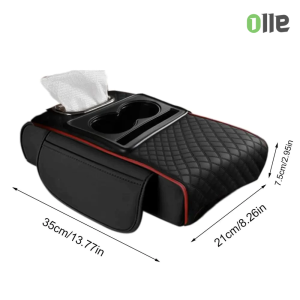 กล่องเก็บของในรถยนต์ 4 IN 1 กล่องเก็บของที่เท้าแขนรถกล่องคอนโซลกลางรถกล่องเก็บถ้วยผู้ถือที่เท้าแขนกล่องเก็บรถ SUV รถบรรทุกที่เท้าแขน