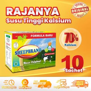 10 SACHET Sheepbrand Susu Kambing Etawa – Tinggi Kalsium Rendah Gula Lebih Sehat