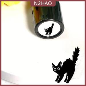 N2HAO  Dễ thương phim hoạt hình màu đen Kitten tem đáng yêu hình dạng Tạp Chí tem DIY scrapbooking trang trí cắt dán signets cho sự lựa chọn của bạn
