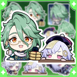 [Genshin Impact] Sticker Baizhu và Qiqi nhà thuốc Bubu - Hình dán chibi baizhu và qiqi ( set 10 hình )