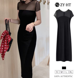 ZY.HT EraVogue เดรสผู้หญิง เดรสสีดำ เดรสไปงานแต่ง เดรสมิดิ เดรสทำงาน เดรสเกาหลี เดรสเซ็กซี่ เดรสออกงาน เดรสเซ็กซี่ เดรสเกาหลี ชุดออกงาน 1736