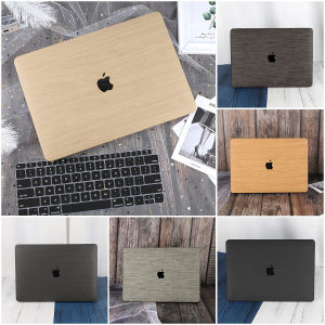 Batianda Wood Design Case for New MacBook Pro 13 inch Model A2159 A1706 A1989 A1708 A2338 M1 with Touch Bar 2020 2019 2018 2017 Leather Feeling Hard Cover Screen Protector Keyboard Skin