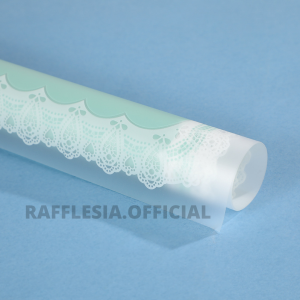 [5 LEMBAR] Lace Frame Flower Wrapping Cellophane Paper Waterproof Paper Kerts Buket Bunga Korean Wrapping Florist Material Hand Bouquet